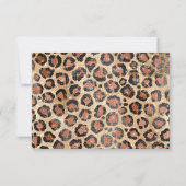Luxe Chic Gold Black Leopard Animal Print Save The Date (Achterkant)