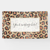 Luxe Chic Gold Black Leopard Animal Print Spandoek (Horizontaal)