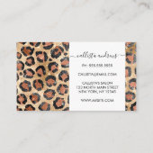 Luxe Chic Gold Black Leopard Animal Print Visitekaartje (Achterkant)