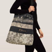 Luxe Chic Gold Glitter Signature Monogram Crossbody Tas (Dichtbij)