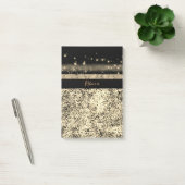 Luxe Chic Gold Glitter Signature Monogram Post-it® Notes (Kantoor)