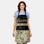 Luxe Chic Gold Glitter Signature Monogram Schort (Gedragen)