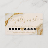 Luxe Chic Goud Marmeren Make-up 10 Klantenkaartje (Voorkant)