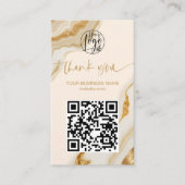 Luxe Chic Marble Gold Folie Dank u Bestelling Visitekaartje (Voorkant)
