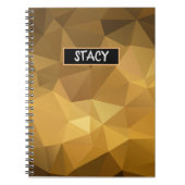 Luxe Chic Poly Monogram zwart & Gold Pattern niet Notitieboek (Voorkant)