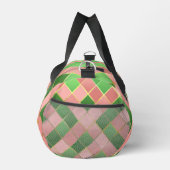 Luxe Chic Preppy Roze Groen Argyle Monogram Wapens Plunjezak (Rechts)