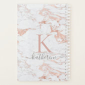 Luxe Chic Roos Gold Folie | Marmeren monogram Planner (Achterkant)