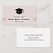 Luxe Chic Roos Gold Graduy-dop Naam invoegen Visitekaartje (Voorkant / Achterkant)