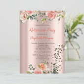 Luxe Chic Rozen Diamanten Confetti Pensioen Kaart (Staand voorkant)