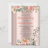 Luxe Chic Rozen Diamonds Confetti Retirement Kaart (Voorkant)