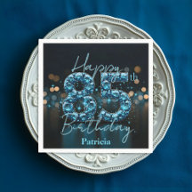 Luxe Chic Sapphire Blue en Black 85e verjaardag