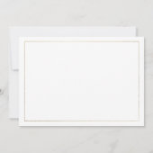 Luxe chic witgouden bloemenslinger RSVP Kaart (Achterkant)