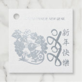 Luxe Chinees Rat Year 2020 papieren Druiven FFT Bedankjes Labels (Voorkant)