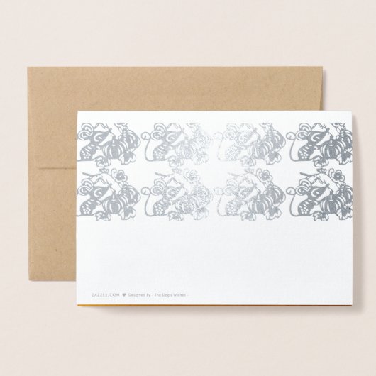 Luxe Chinees Rat Year 2020 papieren vruchten GC Folie Kaarten (Met envelop)