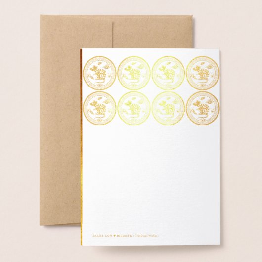 Luxe Chinese Rat Jaar 2020 papier-cut Groet C Folie Kaarten (Met envelop)