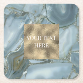 Luxe chique gouden glitter marmer kartonnen onderzetters