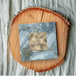 Luxe chique gouden glitter marmer visitekaartje