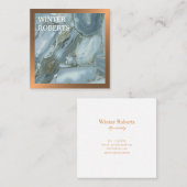 Luxe chique gouden glitter marmer visitekaartje (Voorkant / Achterkant)