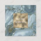 Luxe chique gouden glitter marmer visitekaartje (Voorkant)