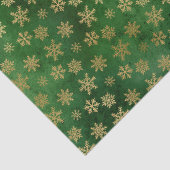 Luxe chique gouden sneeuwvlokken kerst Feestdagen Tissuepapier (Detail)