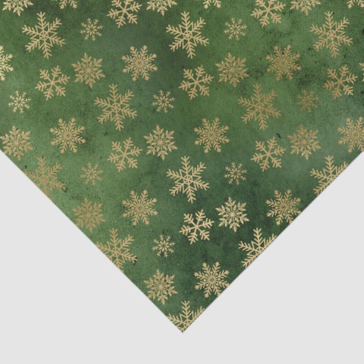 Luxe chique gouden sneeuwvlokken kerst Feestdagen Tissuepapier (Detail)
