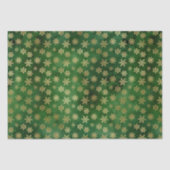 Luxe chique gouden sneeuwvlokken kerst Feestdagen Tissuepapier (Voorkant)