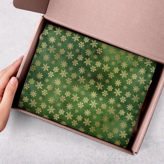 Luxe chique gouden sneeuwvlokken kerst Feestdagen Tissuepapier