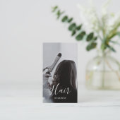 Luxe chique haar Haarstylist Beauty Salon QR Code Visitekaartje (Staand voorkant)