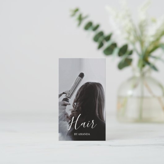 Luxe chique haar Haarstylist Beauty Salon QR Code Visitekaartje (Staand voorkant)
