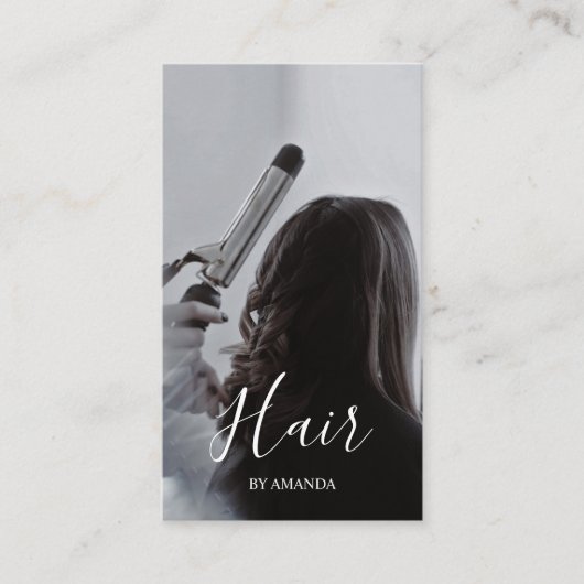 Luxe chique haar Haarstylist Beauty Salon QR Code Visitekaartje (Voorkant)