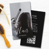 Luxe chique haar Haarstylist Beauty Salon QR Code Visitekaartje