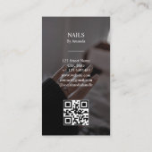 Luxe chique nagels Salon Manicure QR Code Beauty Visitekaartje (Achterkant)