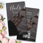 Luxe chique nagels Salon Manicure QR Code Beauty Visitekaartje