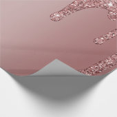 Luxe chique Roos Gold Sparkle Glitter Drips Cadeaupapier (Hoek)