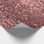 Luxe chique Roos Gouden Glitter Sparkle Girly Glam Cadeaupapier (Hoek)