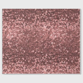 Luxe chique Roos Gouden Glitter Sparkle Girly Glam Cadeaupapier (Vlak)