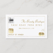 Luxe chique wit goud luxe credit Kaart Logo Visitekaartje (Voorkant)