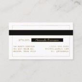 Luxe chique wit goud luxe credit Kaart Logo Visitekaartje (Achterkant)