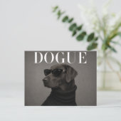 Luxe Chocolade Labrador Briefkaart (Staand voorkant)