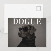 Luxe Chocolade Labrador Briefkaart (Voorkant / Achterkant)