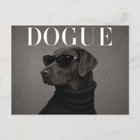 Luxe Chocolade Labrador Briefkaart (Voorkant)