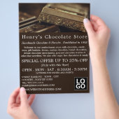Luxe chocolade, snoepgoed, omkeren flyer (Hand)