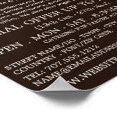 Luxe chocolade, Snoepgoed Supplies Advertentie Poster (Hoek)