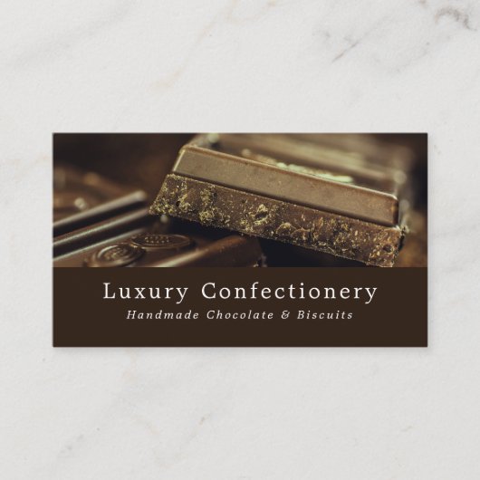 Luxe chocolade, suikerwerk visitekaartje (Voorkant)