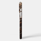 Luxe Chocoladebruine Marmeren Hoes - Elegant (Achterkant / Links)