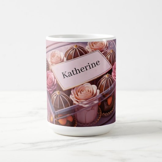 Luxe chocoladegiftbox met aangepaste naam koffiemok (Center)