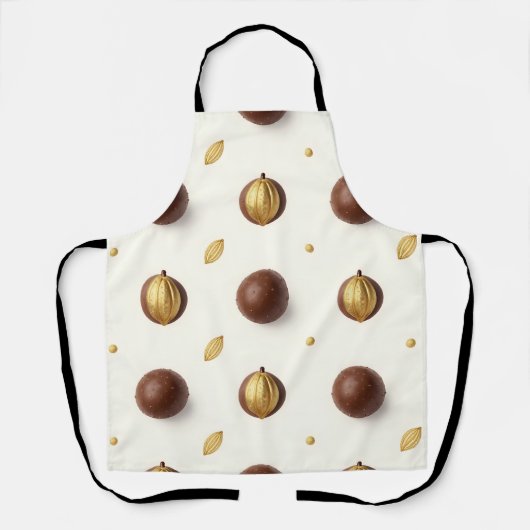 Luxe chocoladetruffels naadloos patroon schort (Voorkant)