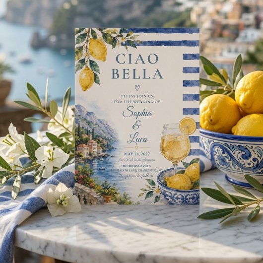 Luxe Ciao Bella Mediterraanse Amalfikust Kaart