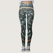 Luxe circulaire mozaïek wandmacro leggings (Voorkant)