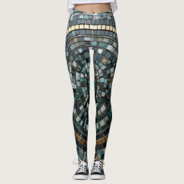 Luxe circulaire mozaïek wandmacro leggings